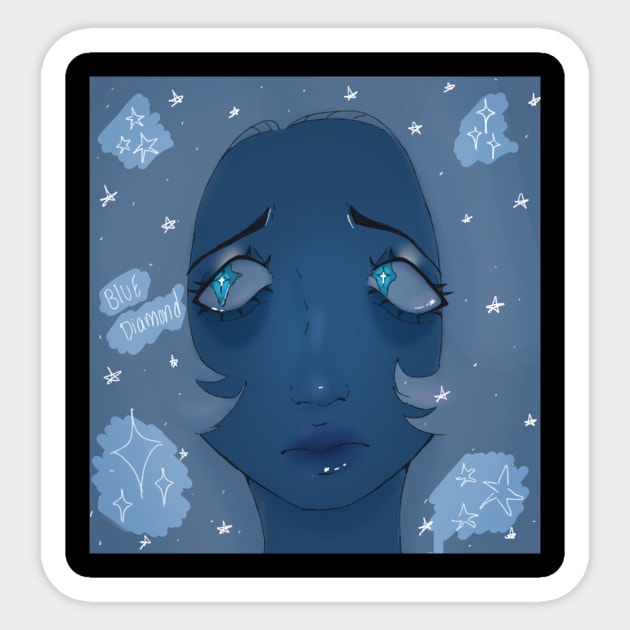 Blue Diamond Sticker by Mellodydraws >_<